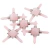 SUNYIK Stone Pyramid Energy Generator, Healing Crystal Point Four Directions Decoration for Reiki Balancing Meditation, Rose Quartz