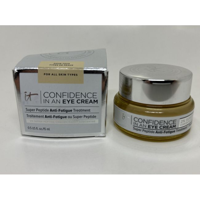 IT Cosmetics Confidence in An Eye Cream .5 oz Full Size Brighten Repairs NEW NIB