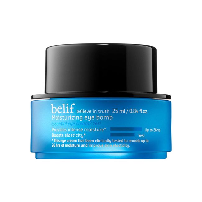 belif Moisturizing Eye Bomb | Reduce Puffiness, Lines & Dark Circles | Under Eye Cream for Wrinkle Care | Clinically Proven 26 Hour Hydration for Younger Looking Eyes | for All Skin Types | .84 floz