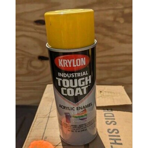 Krylon Industrial Tough Coat 1318 New Caterpillar Yellow 12oz Spray Paint NEW