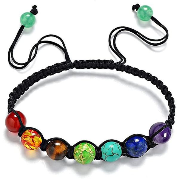 VOMONO Stone Yoga Balancing Reiki Healing Lucky Charm Bracelet Diffuser Bracelet