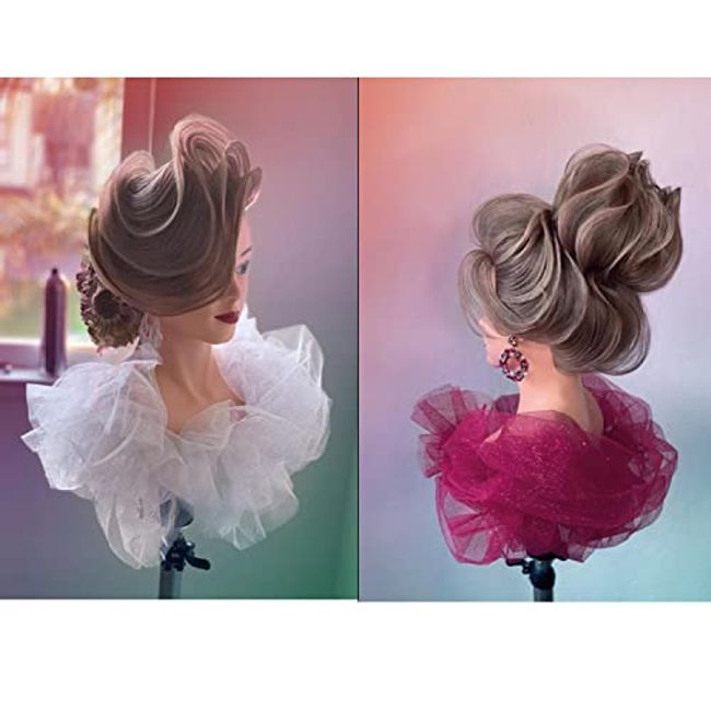 Traininghead 20-22 100% Human hair Mannequin head Training Head  Cosmetology Manikin Head Doll Head with free Clamp