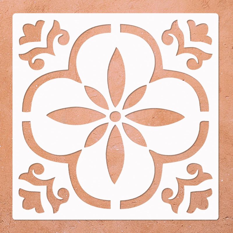 12x12 Inches Floor Stencils Reusable Tile Stencil Concrete Stencil for ...