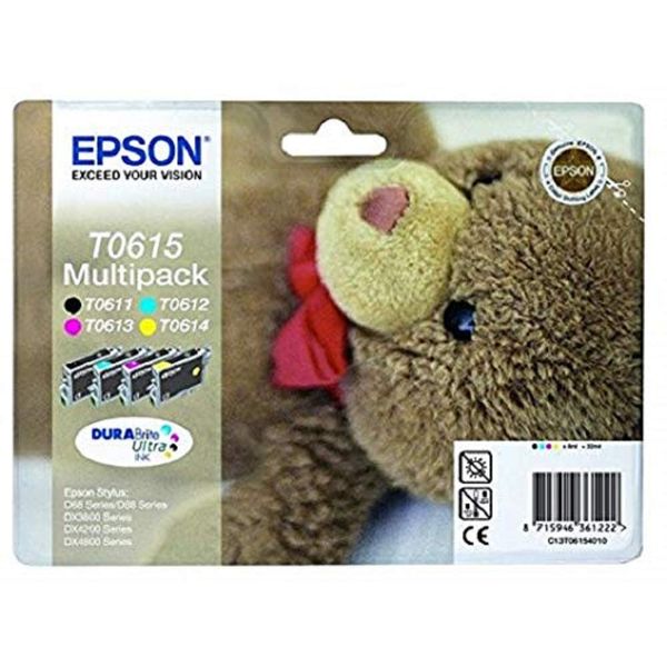 Epson C13T06154010 Inkjet Cartridge for DX3850 - Cyan/Magenta/Yellow/Black (Pack of 4)