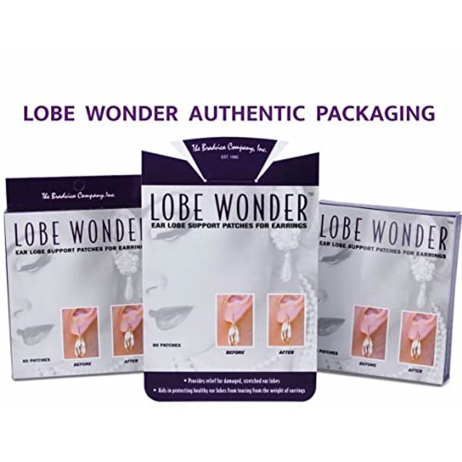 Lobe Wonder 300 Invisible Earring Ear-Lobe Support Patches - Provides  Relief for