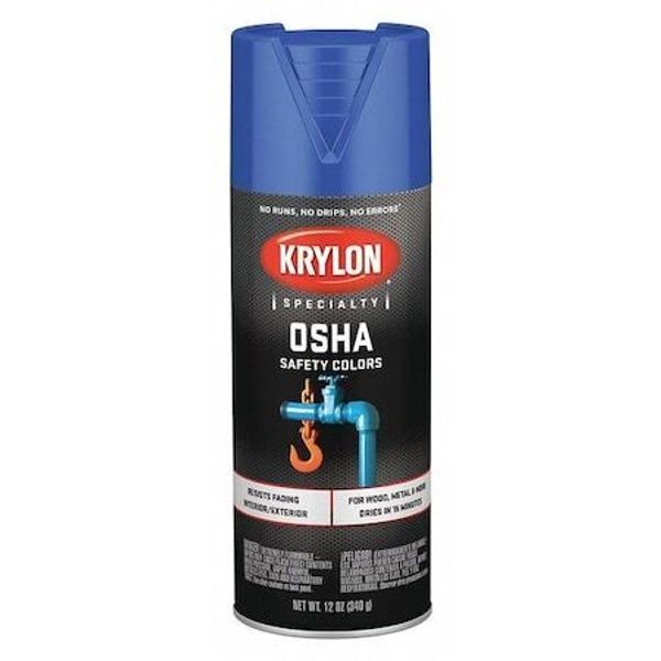 Krylon K02416777 Spray Paint, Safety Blue, Gloss, 12 Oz