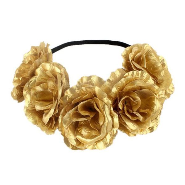 Gatuida Rose Party Hairband Bridal Headpieces for Wedding Red Garland Performance Hair Hoop Headdress for Party Women Rose Floral Party Headdress Floral Wedding Garland Girl Bride Wreath