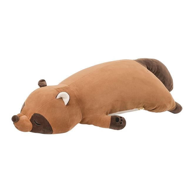 Livheart 78210-31 Premium Nemu Nemu (Sleepy) Animals Hug Pillow, Stuffed Animal, Present, Soft, Fluffy, Size, L Length: Approx. 28.7 inches (73 cm), Ponkichi the Tanuki