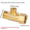 Breezliy Brass Angle Stop Add-A-Tee Valve 3/8" Compression Inlet by 1/4" Compression Outlet Easy Connect Tee (2 Pack)