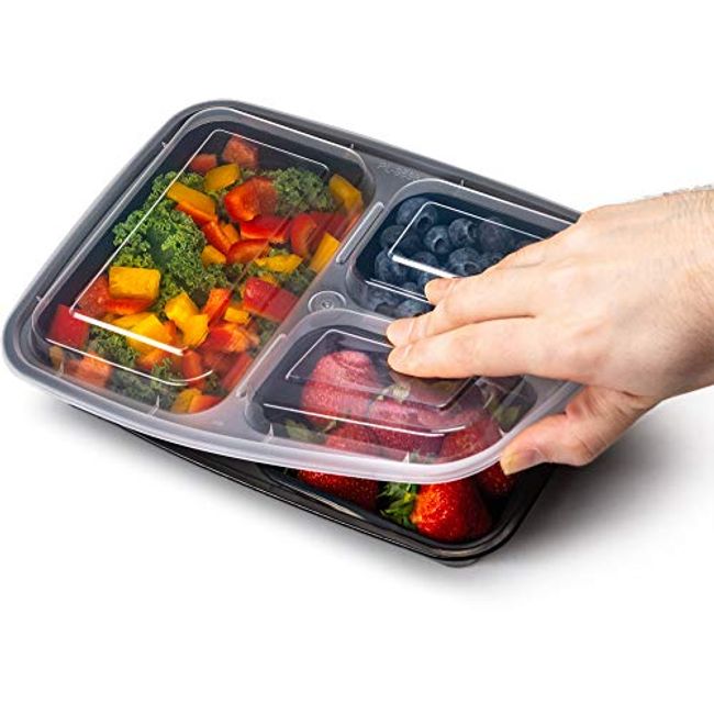 20 pack 3 compartment meal prep