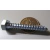 Zinc Hex Head Lag Screw 1/2 Hex Size 5/16 Thread x 2.00" Length, 50 pcs