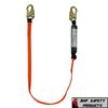 Fall Protection Safety Lanyard 6' Internal Shock-Absorbing with Snap Hook 2/Pack