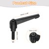 sourcing map 4Pcs M8 x 20mm Adjustable Knobs Handle Male Thread Push Button Ratchet Quick Release Locking Rotating Bolt for Lathe Machinery, Black