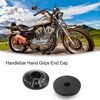 ACROPIX Motorcycle Handlebar Grip Bar End Caps Universal 22mm Black 2pcs