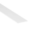 White PVC Flat Strip Bar, 75mm x 3mm x 3 Metre, Solid Plastic Profile