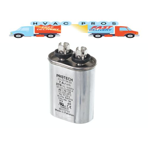 OEM Rheem Ruud WeatherKing Oval Capacitor 7.5 uF MFD 370 volt 43-100496-39