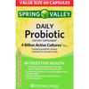 Spring Valley Daily Probiotic Vegetable Capsules, 4B CFU, 60 Ct