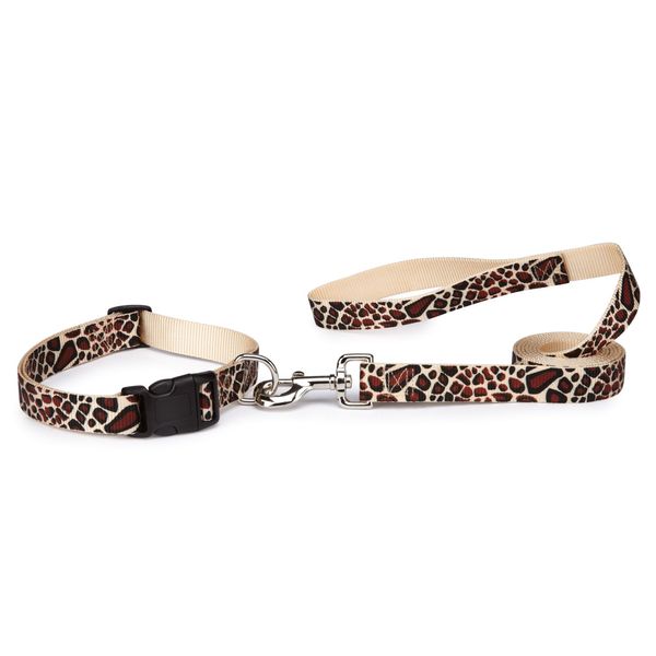 East Side Collection Animal Print Dog Leash, 6-Feet x 1-Inch Lead, Giraffe