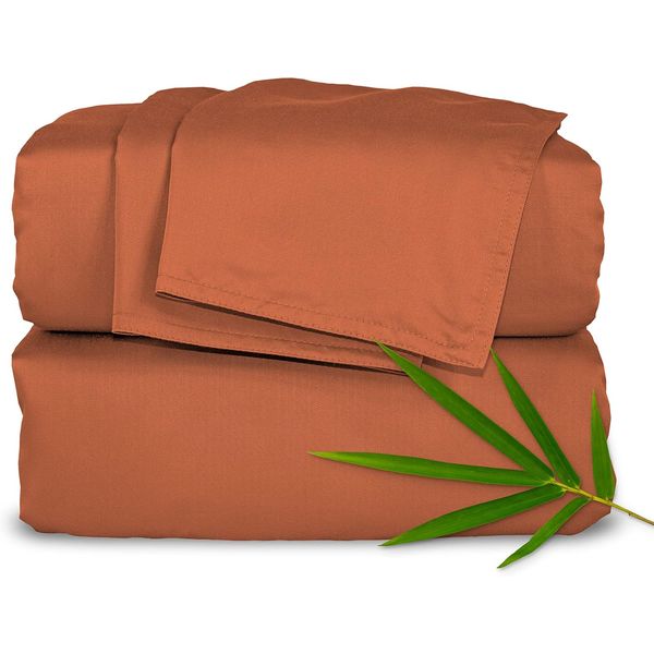 Queen Sheets by , Genuine 100% Organic Viscose Derived from Bamboo Bed Sheet Set