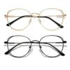 2 Pack Blue Light Blocking Round Clear Glasses Small Face Gold /Black Frame New