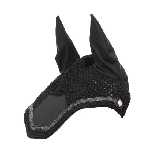 Equinavia Glam Ear Net - Black/Silver - Horse