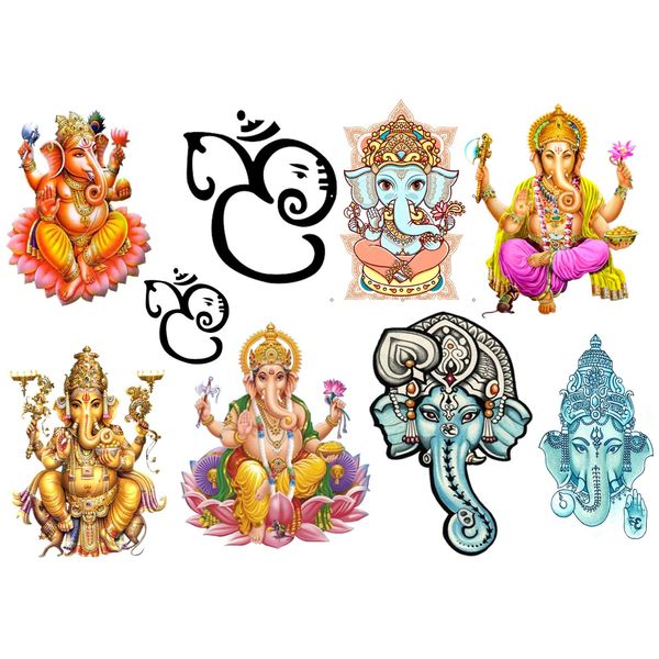 Hindu Gods Collection (# Ganesh Temporary Tattoos #)