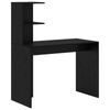 vidaXL Schwarzer Eichenholz Schreibtisch Schwarze Eiche MDF, Laminat