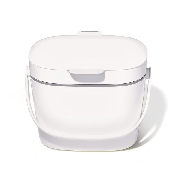 OXO Good Grips Easy-Clean Compost Bin (6.62 Litre) - White