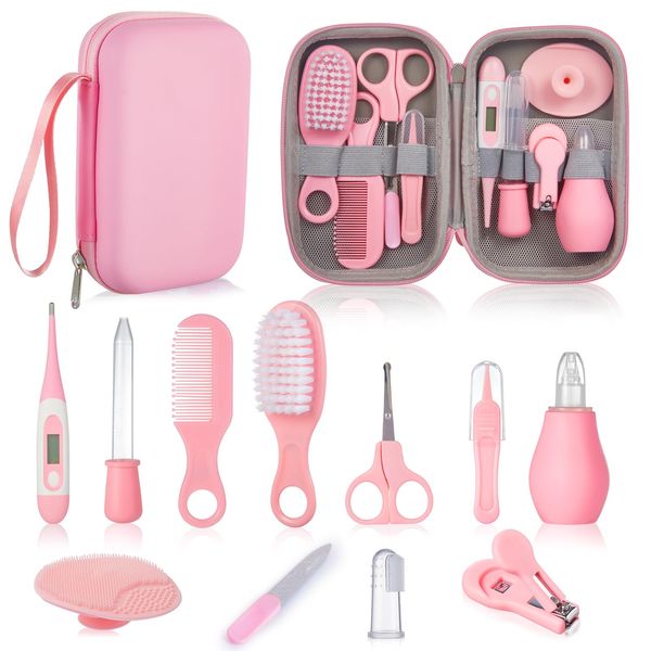 Baby Healthcare and Grooming Kit, Lictin Nursery Care Kit, Newborn Safety Health Care Set with Hair Brush,Comb,Nail Clippers and More for Newborn Infant Toddlers Baby Boys