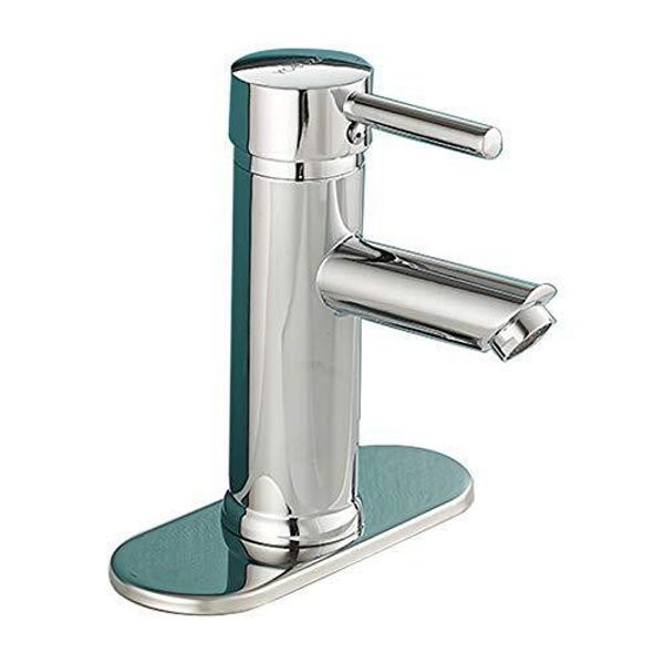 Bathroom Sink Faucet Chrome Single Handle One Hole with Deck Plate Aerator