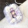 G trigger Ruffle Lace Deco Trading Card Case Lavender
