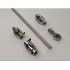 3 U Joint 22" Steering Shaft Support Kit TWO 3/4"DD x 3/4"DD + 3/4"-30 x 3/4"DD