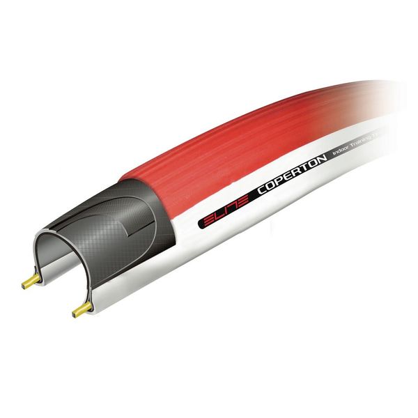 Elite roller trainer Tyre Coperton, Red / White, 25-622 (700 x 25 C)