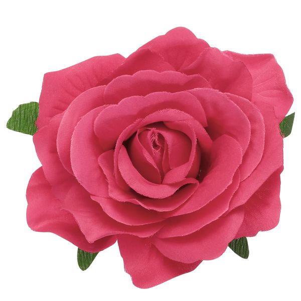 sourcing map 1 Pcs Rose Flower Hair Clips 4 Inch Flower Hair Pins Flower Brooch for Women Hair Accessories Rose Red