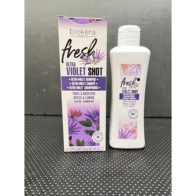 Salerm Cosmetics Biokera Natura Fresh Violet Shot Shampoo 10.8 Oz.