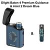 Olight Baton 4 Guidance Premium Flashlight w/Charging Case & imini 2 Dream Blue