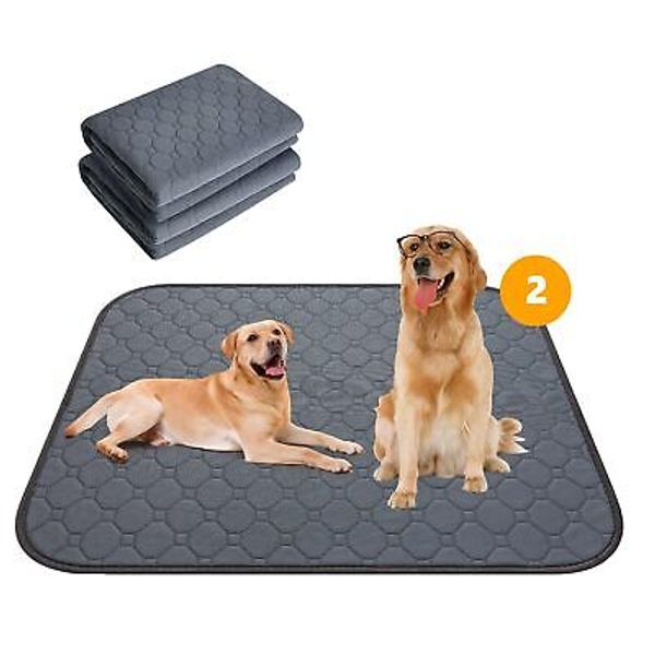 2 Pack Washable Dogs Pee Pads, 36" x 24", Waterproof Reusable Pet Training Pa...