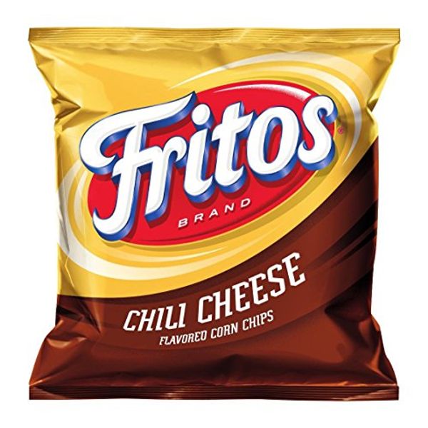 Fritos Corn Chips, Chili Cheese, 2-Ounce Large Single Serve Bags (Pack of 64)