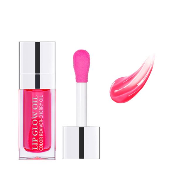 Hydrating Lip Glow Oil Long Lasting Plumping Lip Gloss,Lip Care Transparent Toot Lip Oil, Long Lasting Nourishing Lip Glow Oil,Sexy Plump Lip Tinted(#15 Cherry)