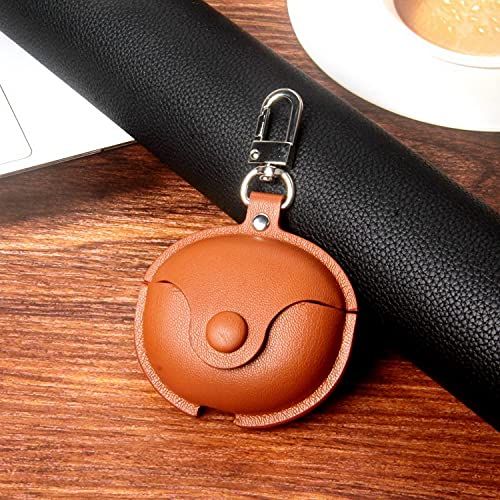 Earphones, Headphone Case, OPPO Enco Free2, Wireless Headphone Case, PU Leather, Protective Cover, Simple, Stylish, Scratch-Resistant, Protective Case (Brown)