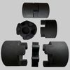 uxcell 3pcs L099/L100 Jaw Coupling Insert, Flexible Solid Type NBR Rubber Jaw Coupling Center Inserts for L Jaw Coupling L-Jaw Coupler Set, Black
