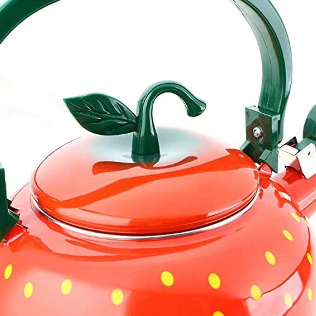 Great Choice Products Whistling Tea Kettle for Stove Top Enamel on Steel Teakettle, Design Teapot Water Kettle Cute Kitchen Accessories Tetera