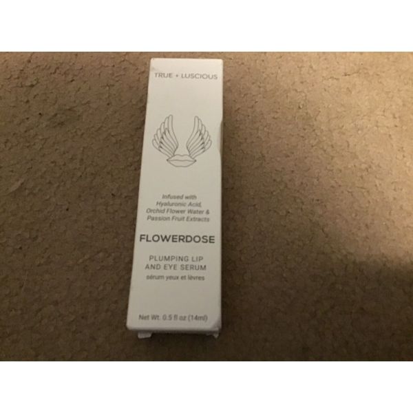 True + Luscious Flower dose plumping lip & eye serum .5 oz new