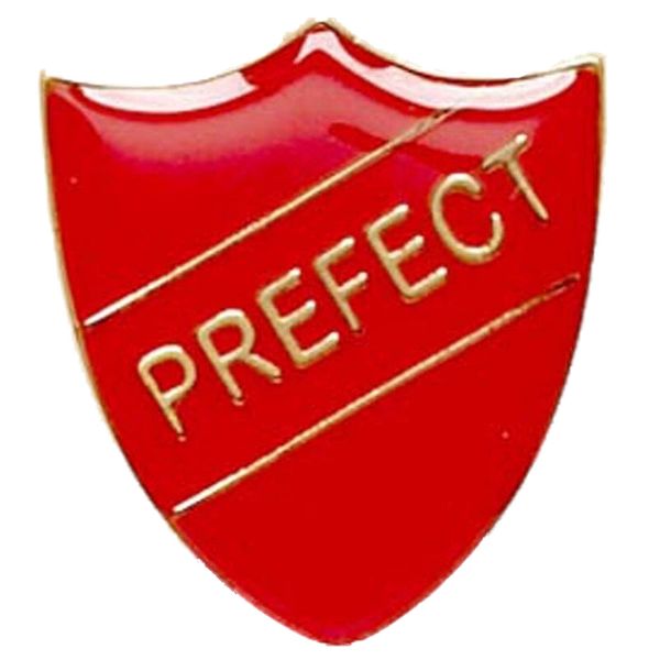 Prefect Shield Shape Red Badge ideal for schools