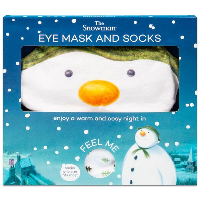 Fizz Creations The Snowman Sleep Mask & Socks Gift Set. Christmas Eye Mask & Socks. Officially Licensed The Snowman Merchandise., One Size