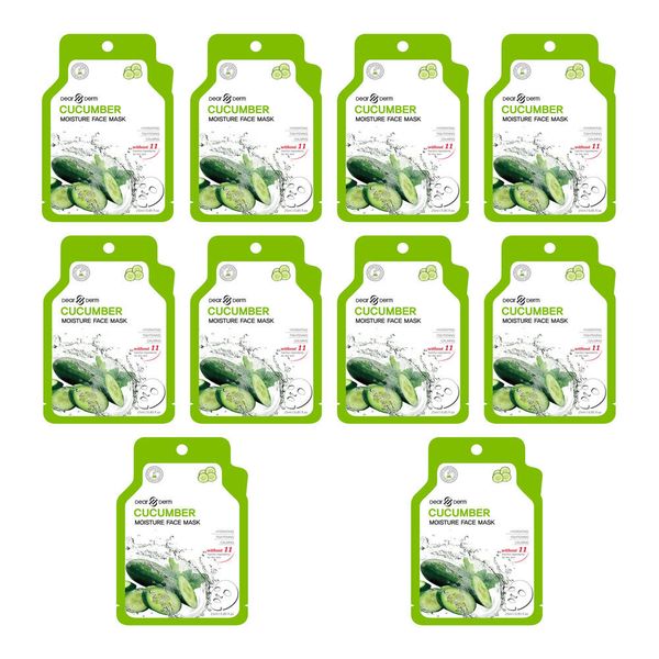 Dearderm Cucumber Moisture Mask ( Pack of 10 )