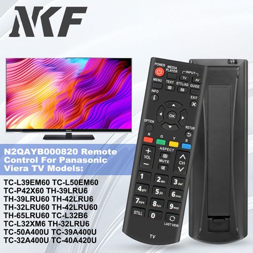 N2QAYB000820 Remote for Panasonic TV Remote Replacement 2013 2014 Viera B6 X60 Series LCD LED Plasma TV HDTV TH-39LRU60 TH-42LRU6 TC-P42X60 TC-P50X60 TC-L50EM60 TH-65LRU60U