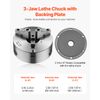 VEVOR 8 Inch 3-Jaw Self-Centering Lathe Chuck with 2 1/4 in-8 Threaded Backing