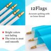 WEITBF 12Pcs 8×12 Inch Solid Light Blue Pennant Flags Small Blank Sublimation DIY Triangle Flags on Stick Mini Handheld Solid Color Graffiti Flag