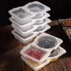 12Sets Reusable Snack Pack Containers, Double Compartment Snack Containers with Lids, Portable Reusable Sauce Container, Reusable Snack Container, Double Compartment Condiment Container